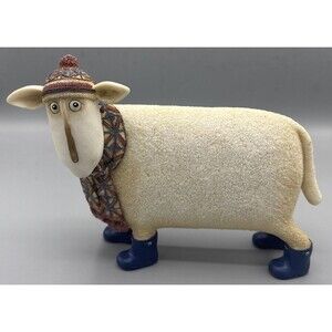 Enesco EWE AND ME Sheep "Jock" Figurine- Toni Goffe Resin #A6107 Hat Scarf Boots